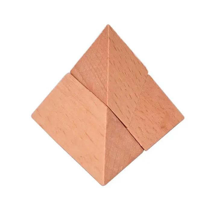 Pyramide Puzzle IQ en bois Kong Ming serrure Luban jouets Teaser casse cerveau Tete Rompecabezas 3D Juguetes Y aficiones