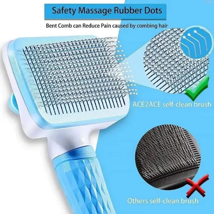 Brosse de toilettage pour animaux à poils longs (chiens et chats)