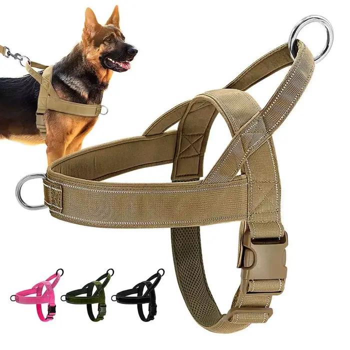 Harnais tactique anti-traction pour chien