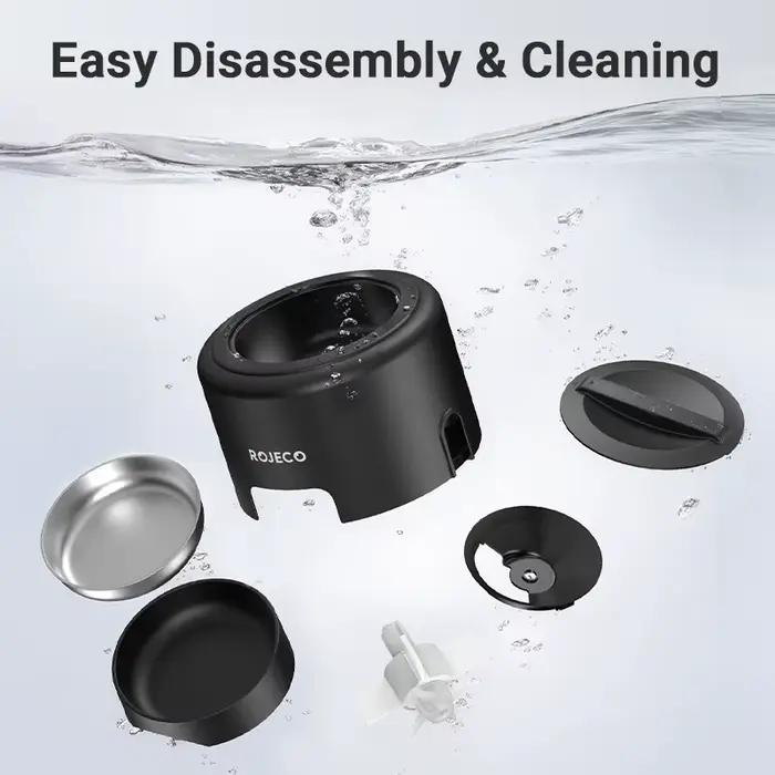 ROJECO Distributeur automatique de nourriture pour chat et chien 2L