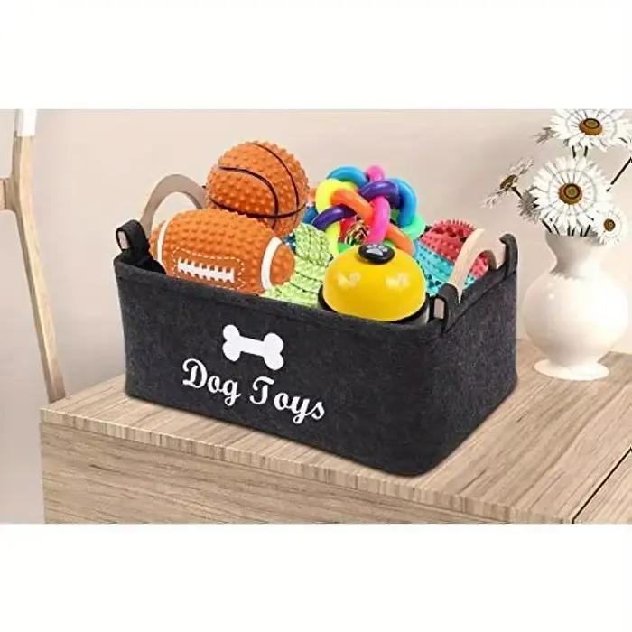 Boîte à jouets en feutre pour animaux de compagnie