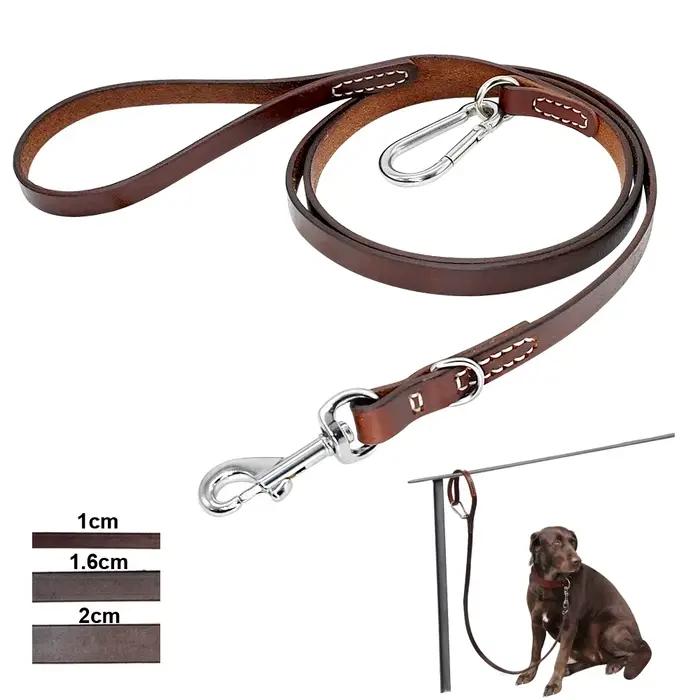Laisse en cuir pour chien Pitbull