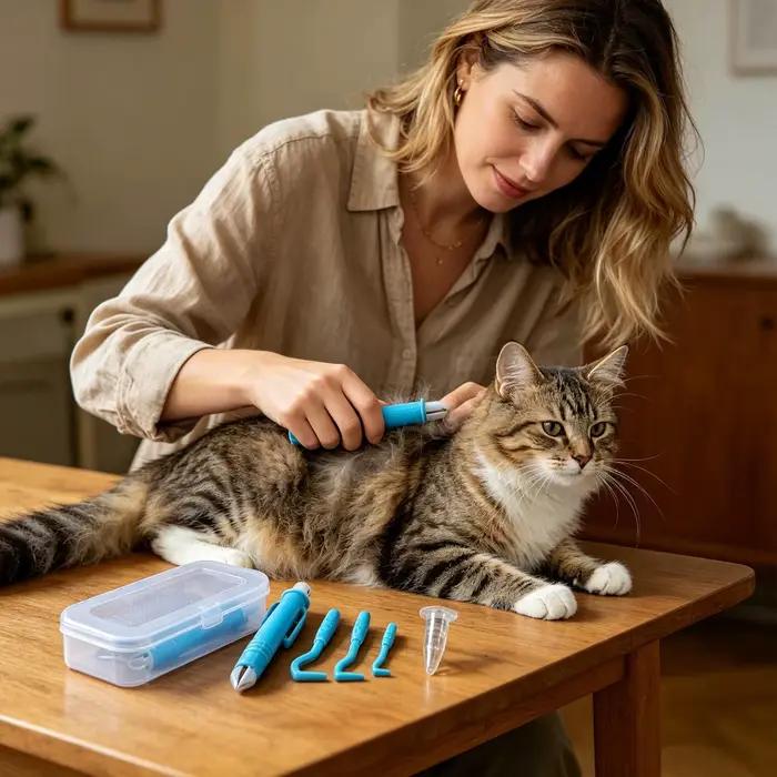 Kit de pinces et crochets pour l'élimination des tiques – Outil de nettoyage complet pour animaux de compagnie et chevaux