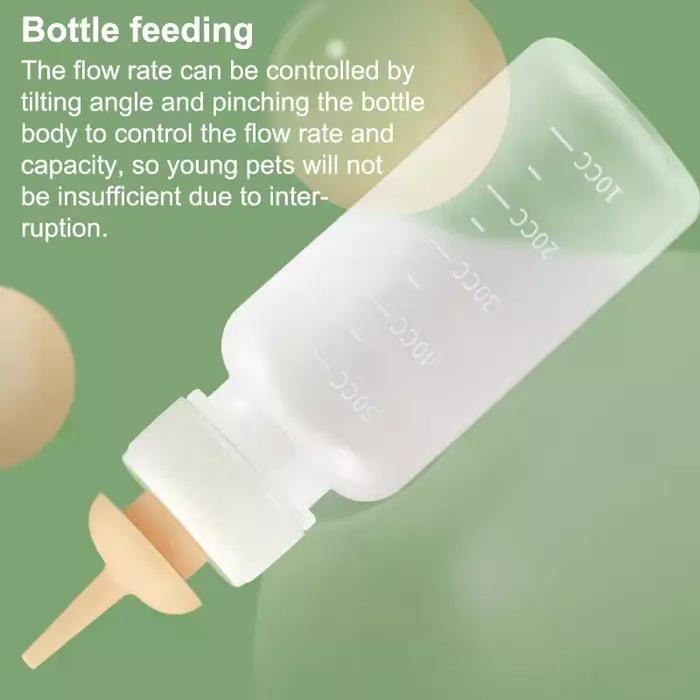 Tétine d'alimentation pour animaux de compagnie, mini-biberon en silicone pour chat, pour animaux nouveau-nés, petits animaux, biberon de lait liquide compressible