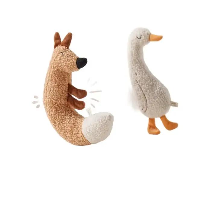 Jouets pour chats et chiens, jouets à mâcher pour chats et chiens, jouet à mâcher qui couine, poupée en peluche interactive pour animaux de compagnie