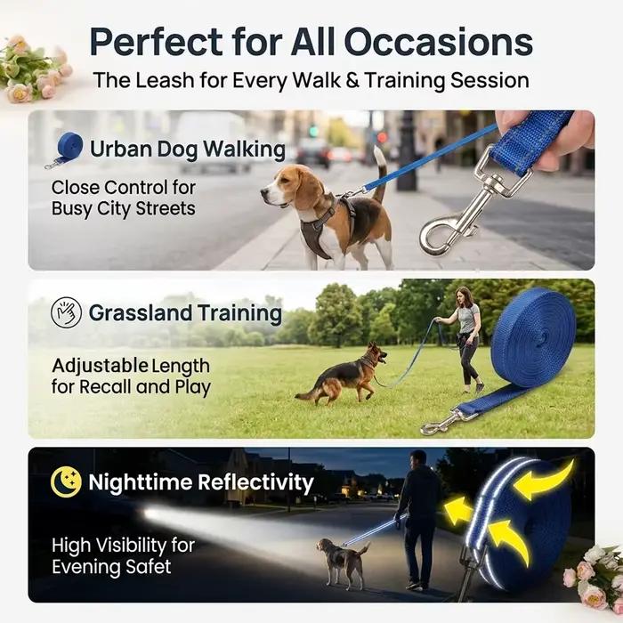 Laisse pour chien longue et résistante de 1