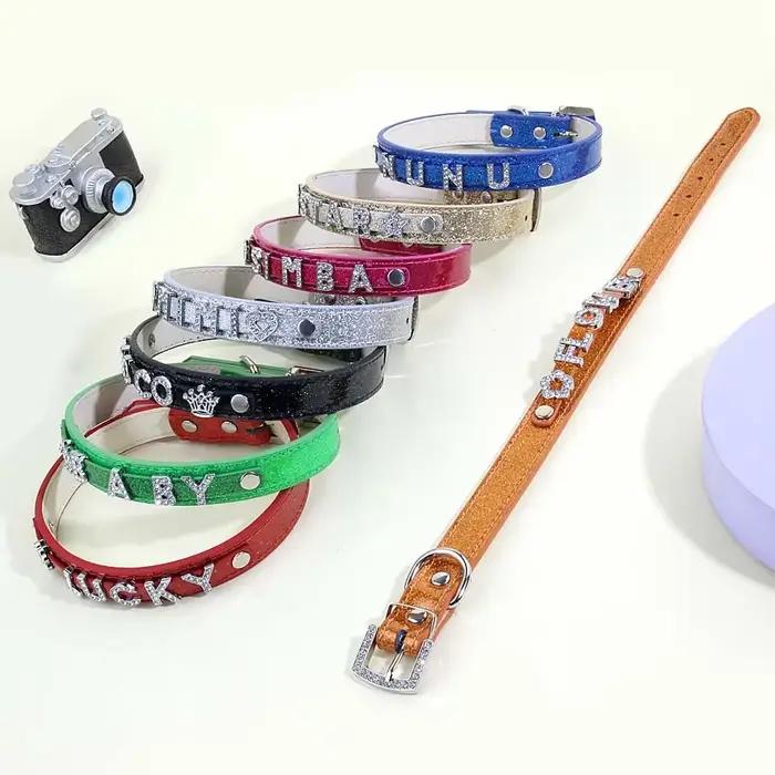 Collier en cuir personnalisé pour petits et moyens chiens