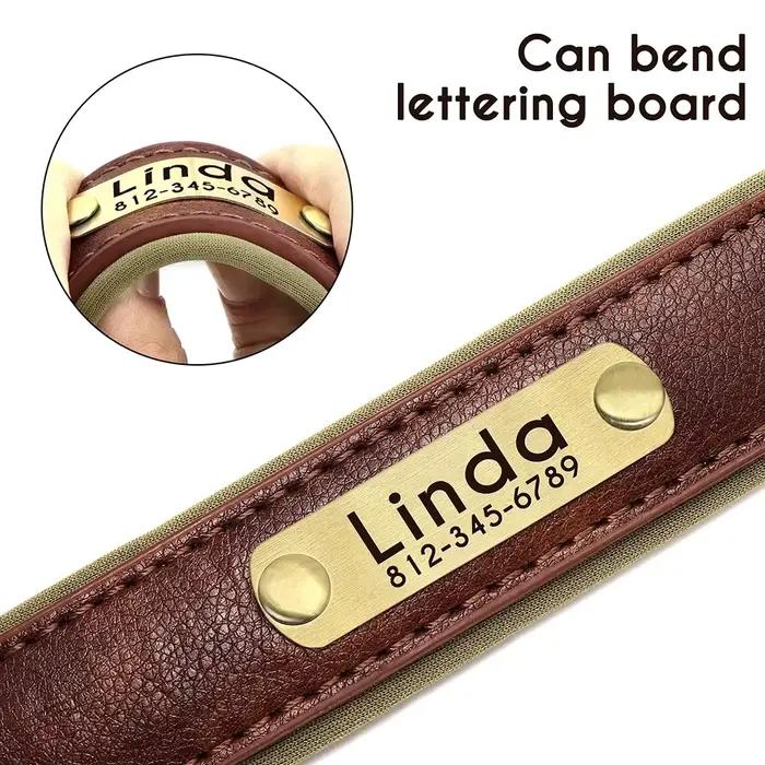 Collier de chien personnalisé en cuir