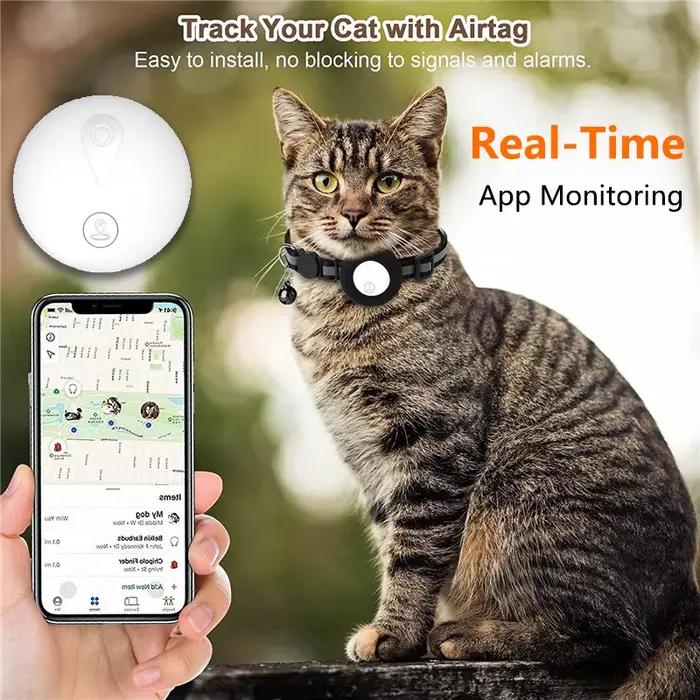 Traceur GPS pour animaux de compagnie à distance, suivi en temps réel, alerte de mouvement, collier anti-perte, localisateur mondial pour chats, compatible avec les téléphones Apple et Android