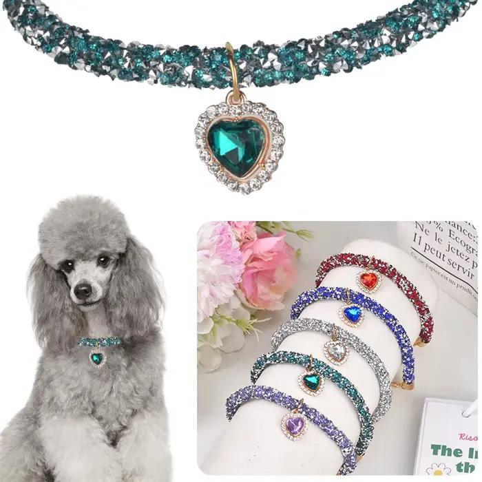 Collier de luxe en cristal pour chiens