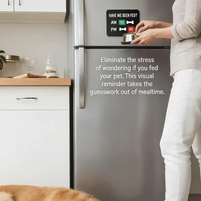 4/1 Pièces Aimant de Référence Alimentaire pour Animaux (Chats et Chiens) en Bois