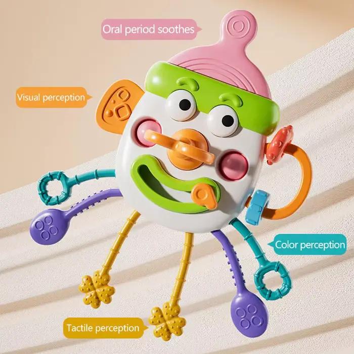 Jouet sensoriel Montessori à tirer sur une corde