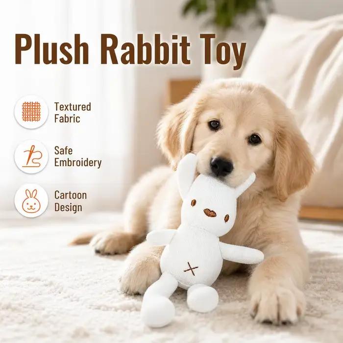 Jouet à mâcher pour chien en tissu de maïs résistant aux morsures, brodé, mignon, pour le nettoyage des dents des petits et moyens chiens