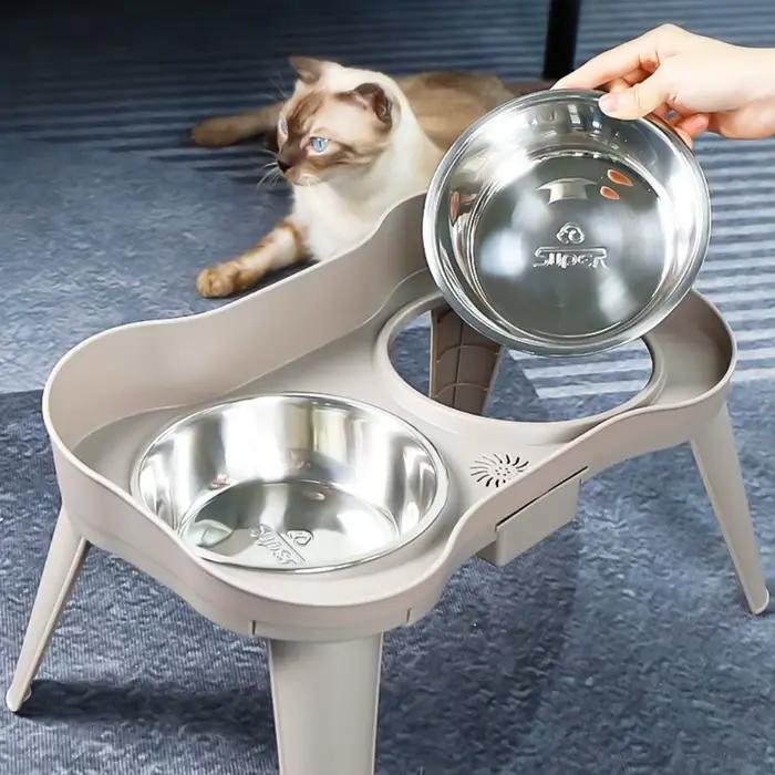 Bols antidérapants en acier inoxydable pour chiens et chats