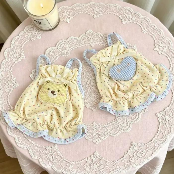 Robes et tenues pour animaux de compagnie à motif à pois