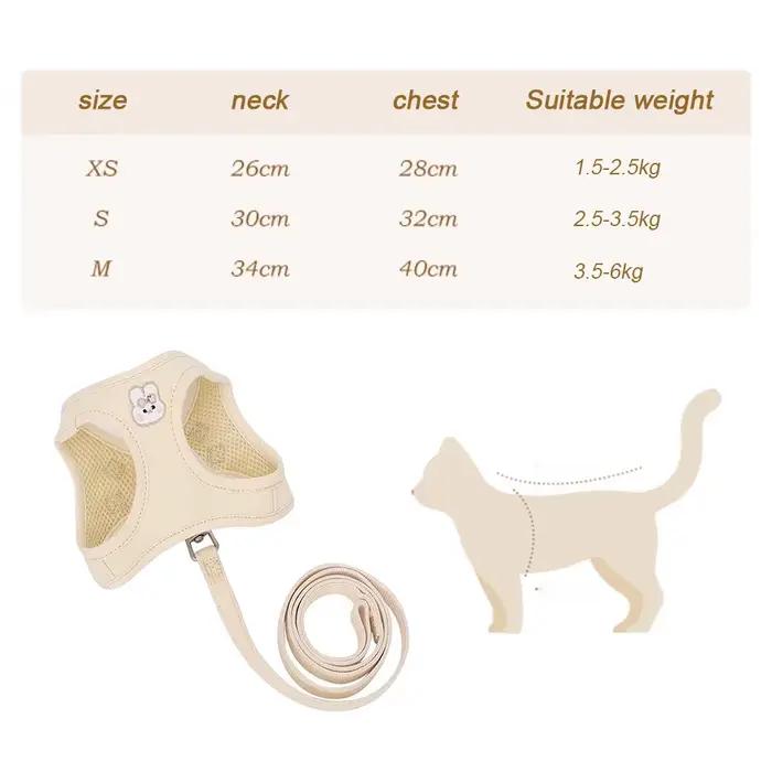 Ensemble harnais et laisse chic pour chaton - Design tendance