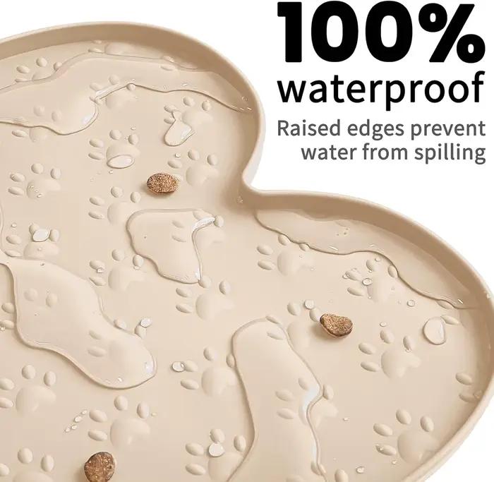 Tapis de nourriture pour chien anti-dérapant en Silicone