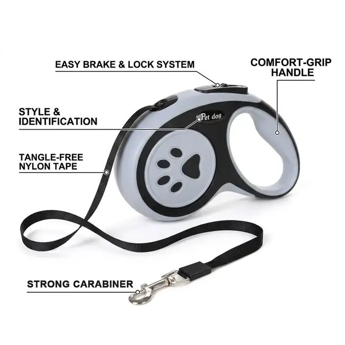 Laisse rétractable automatique pour chien