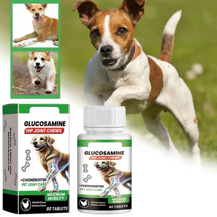 Compléments à mâcher pour chiens à base de glucosamine et chondroïtine – Soutien articulaire et de la mobilité pour