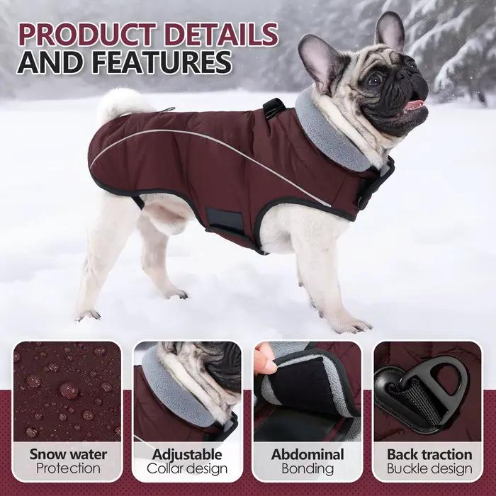 Manteau pour chien, veste d'hiver imperméable