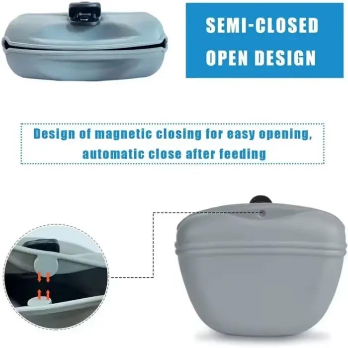 Sac de formation pour chien portable en silicone de qualité alimentaire avec sac de friandises et distributeur de nourriture – Pratique et facile à utiliser