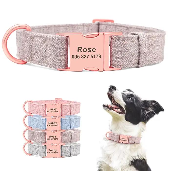 Collier de chien personnalisé réglable de haute qualité
