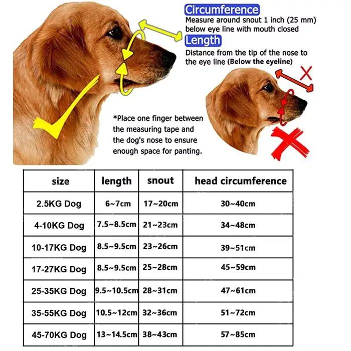 Muselière réglable anti-mordant pour chien