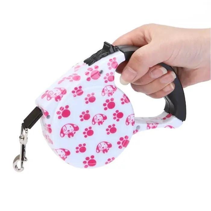Laisse extensible rétractable colorée pour chien, idéal pour marcher et courir, mains-libres, chiot, 5m