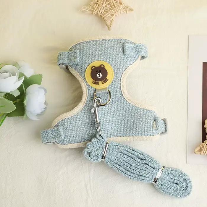 Laisse pour chat avec motif ours