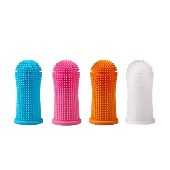 Brosse à dents souple en silicone pour chien et chat