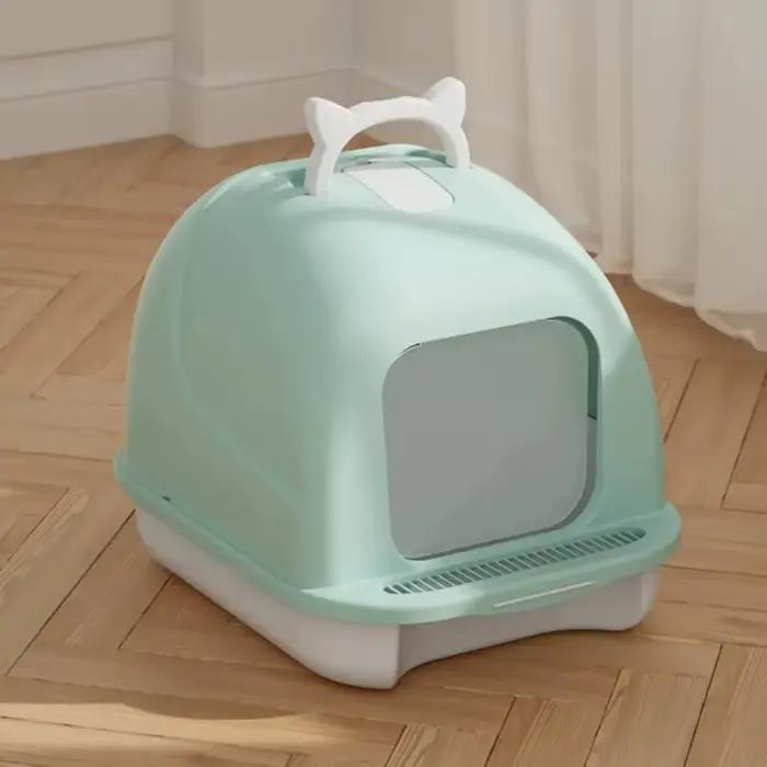 Grande bac à litière pour chat avec couvercle