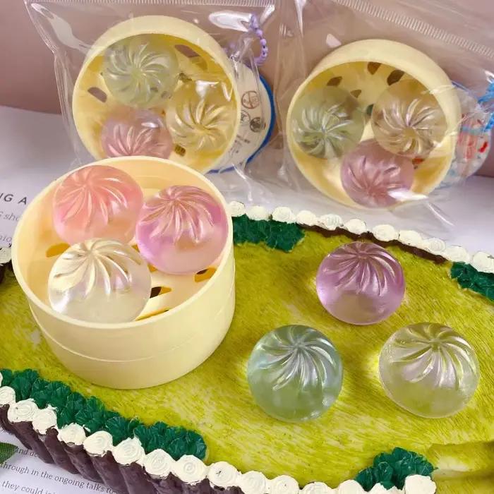[ZY] Mini Jouets à Presser en Forme de Boulette Vapeur