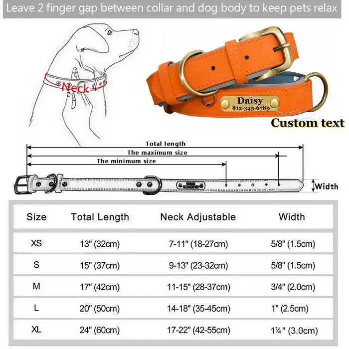 Colliers pour chiens en cuir personnalisables