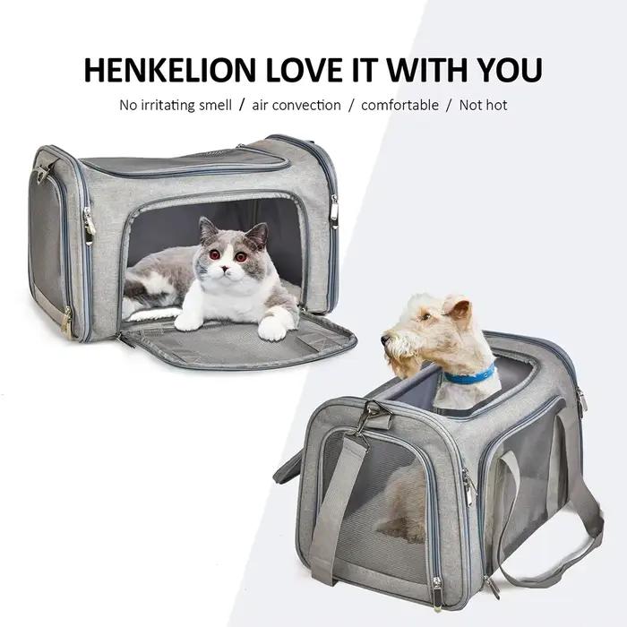 Sac de transport pour chien, sac à dos souple pour chat, sacs de voyage pour animaux de compagnie, approuvé par les compagnies aériennes, pour petits chiens et chats, pour les sorties