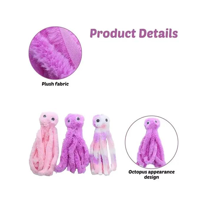Jouets pour chat en forme de pieuvre mignons pour chatons et jeunes chats, jouets pour chat pour mâcher, jouets en peluche, fournitures pour animaux de compagnie