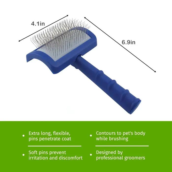Brosse lissante pour le toilettage des chiens avec des picots longs et doux