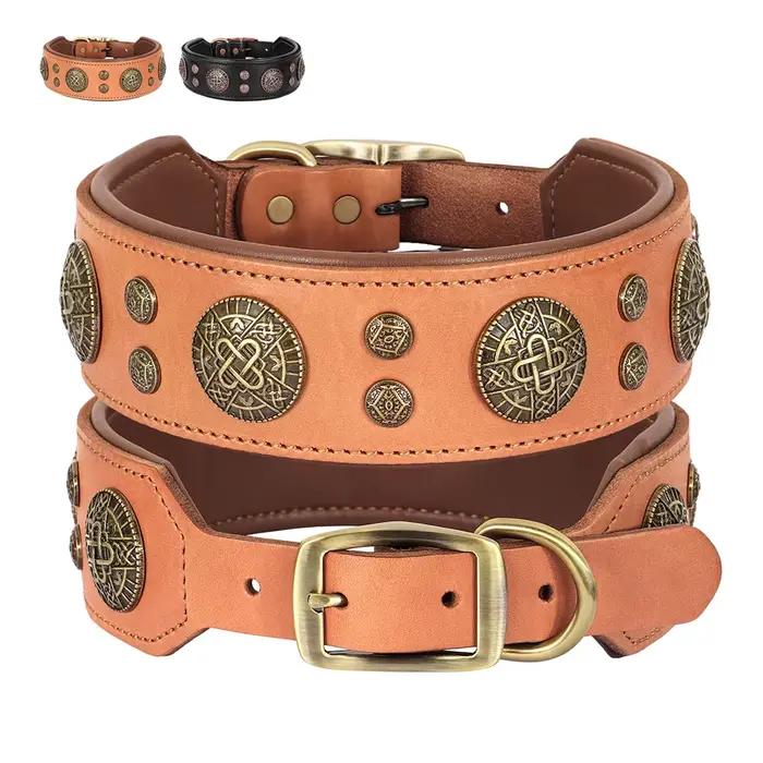 Collier pour chien en cuir véritable