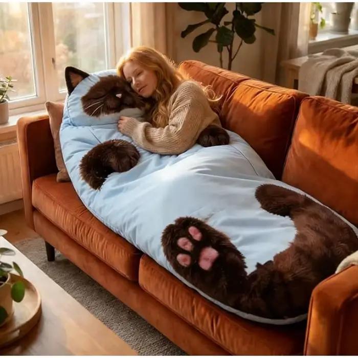 Nouveau Sac de Couchage pour Chat Adulte