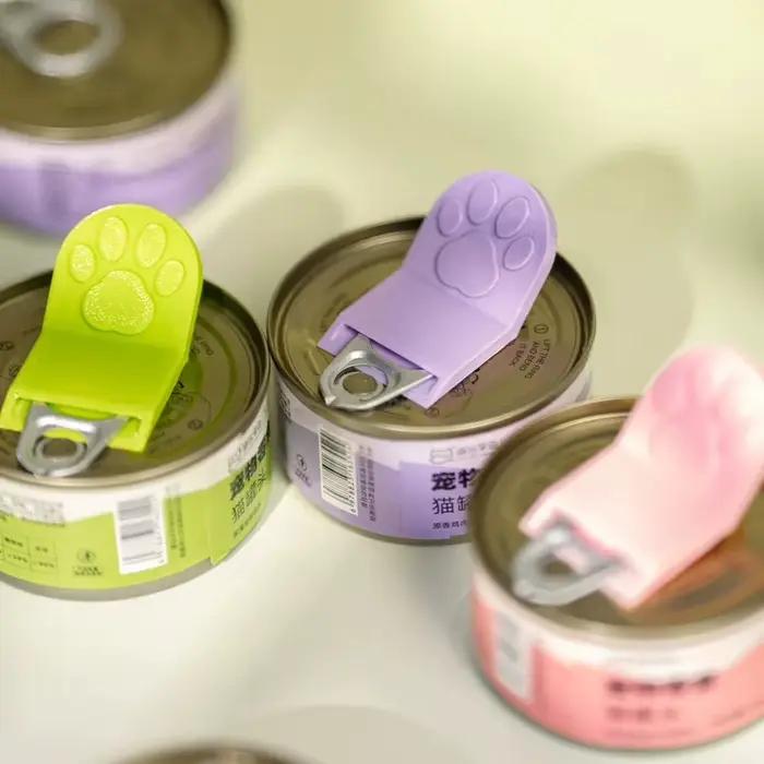 Ouvre-boîte pour nourriture pour animaux de compagnie en forme de patte de chat imprimé en 3D