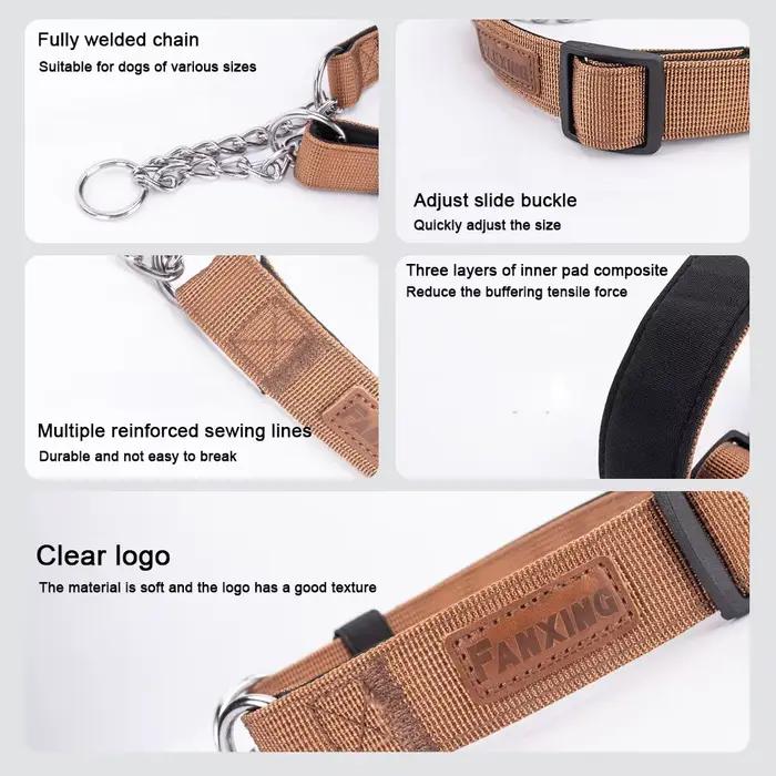Collier pour animaux de compagnie en chaîne P antidéflagrant adapté aux chiens moyens et grands/perrues