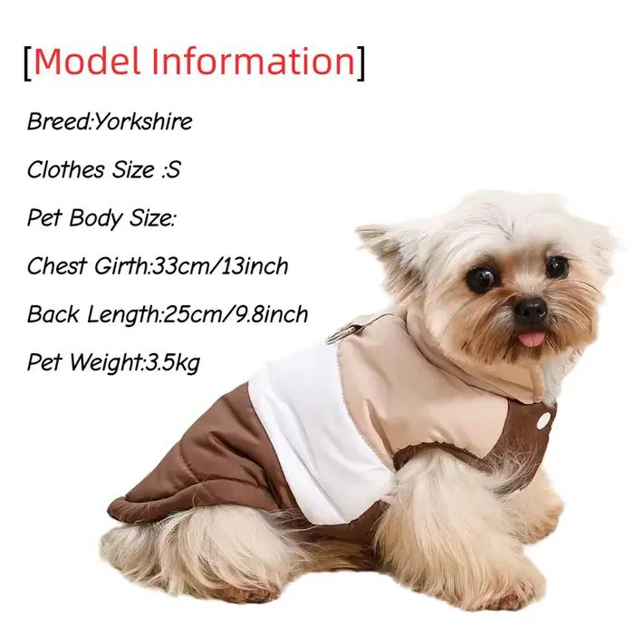 Vêtements pour chiens, veste chaude pour animaux de compagnie