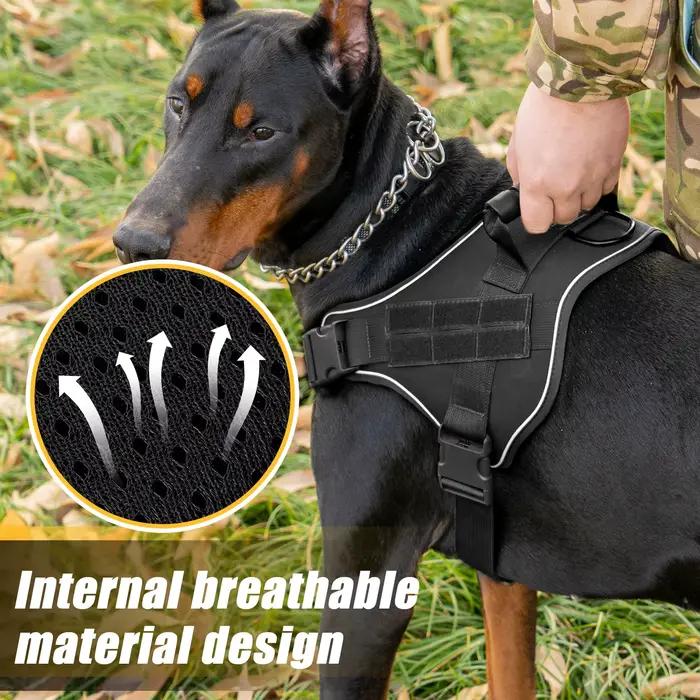 Harnais tactique pour chien, Doberman Pinscher, gilet d'entraînement pour animaux de compagnie, harnais pour petits, moyens et grands chiens, antidéflagrant