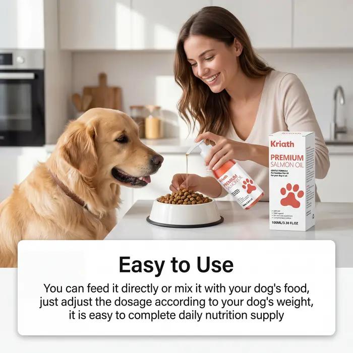 Huile de saumon naturelle pour animaux de compagnie