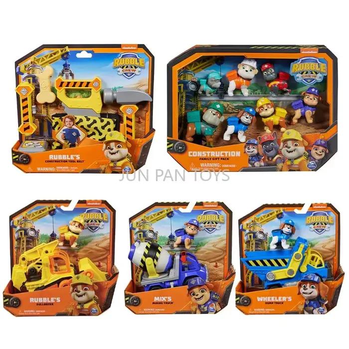 Paw Patrol Rubble & Crew Construction Tool Belt Family Gift Pack Mix's Mixing Wheeler Dump Truck Bulldozer Jouets pour enfants