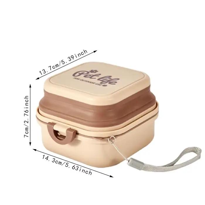 Ensemble de deux bols portables pour chien - Bol d'alimentation pliable pour animaux de compagnie pour une utilisation