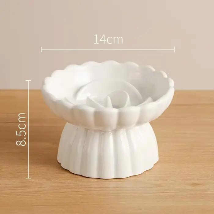 Bol de nourriture pour chat en céramique surélevé chats petits chiens bols d'alimentation lente Anti-étouffement mangeoires pour animaux de compagnie Anti-égouttage fournitures pour chiots