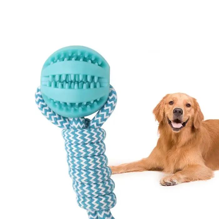Jouet pour chien en caoutchouc avec corde