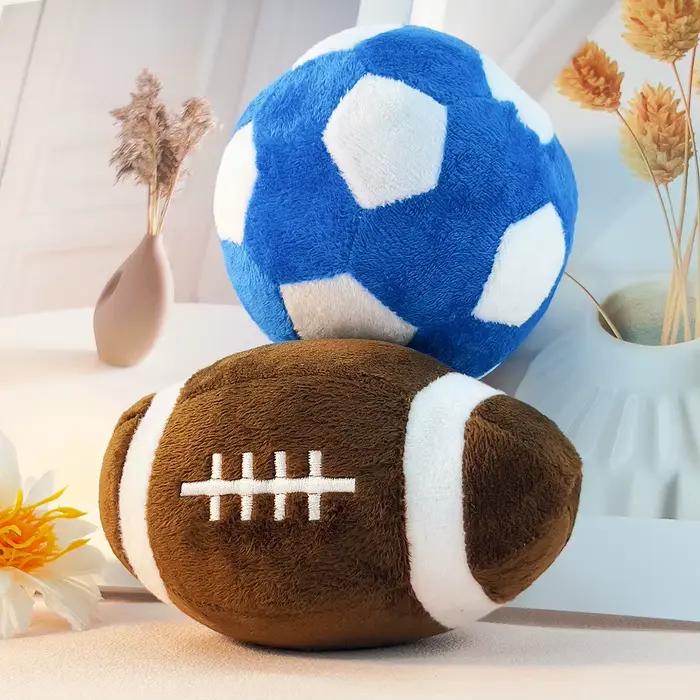 Jouet pour chien en forme de ballon de football et de rugby