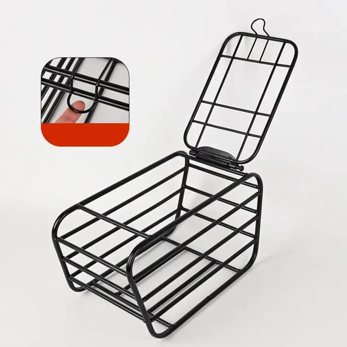 Panier de vélo 2-en-1 pour chien, pour porte-bagages arrière, panier de transport pour animaux de compagnie, convient aux chiens et chats de petite et moyenne taille jusqu'à 12 lb, pour les courses qu