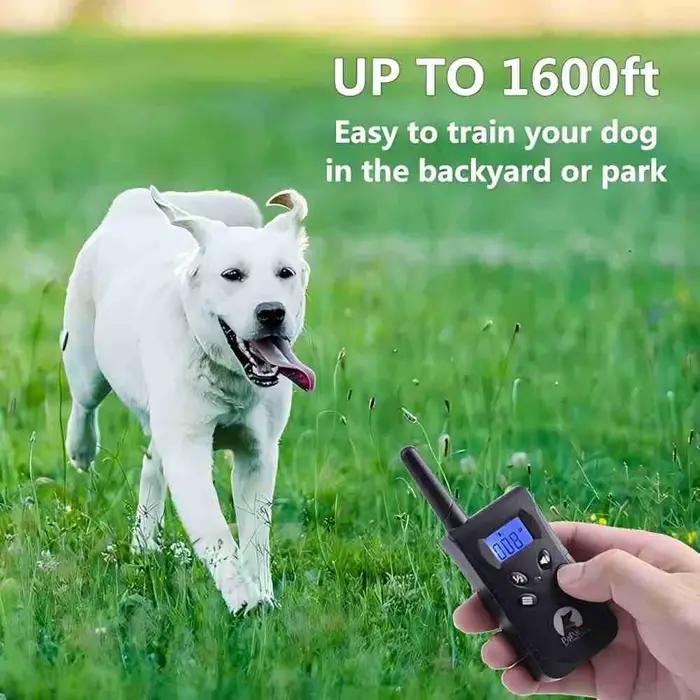 Paipaitek collier d'entraînement pour chien 2-en-1 bip Vibration 1600 pieds télécommande étanche sans choc contrôle des aboiements réglable pour tous les chiens